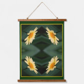 Yellow Daisy Flower Close Abstract Hangend Wandkleed (Voorkant)