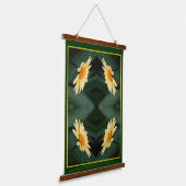 Yellow Daisy Flower Close Abstract Hangend Wandkleed (Gebogen)