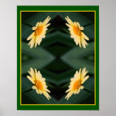 Yellow Daisy Flower Close Abstract Poster (Voorkant)