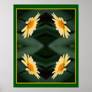 Yellow Daisy Flower Close Abstract Poster