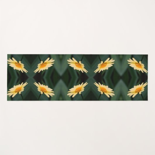 Yellow Daisy Flower Close Abstract Yogamat (Voorkant (horizontaal))