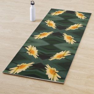 Yellow Daisy Flower Close Abstract Yogamat