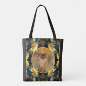 Yellow Daisy Flower Lijst Creëer Uw eigen foto Tote Bag (Achterkant)