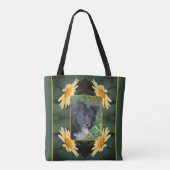 Yellow Daisy Flower Lijst Creëer Uw eigen foto Tote Bag (Achterkant)