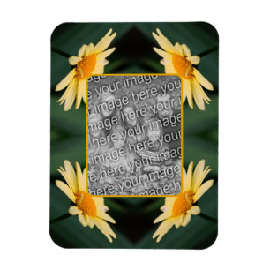Yellow Daisy Flower Lijst Uw foto toevoegen Magneet