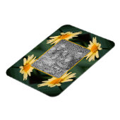 Yellow Daisy Flower Lijst Uw foto toevoegen Magneet (Linkerzijde)