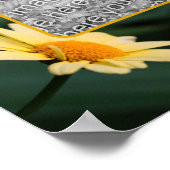 Yellow Daisy Flower Lijst Uw foto toevoegen Poster (Hoek)