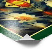 Yellow Daisy Flower Mirror Abstract 8x10 Foto Afdruk (Hoek)