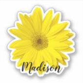 Yellow Daisy Flower Name Sticker (Voorkant)