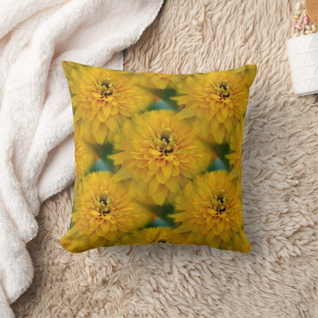 Yellow Daisy Flower Nature Pattern Kussen (Deken)