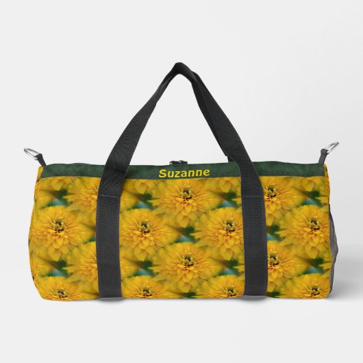 Yellow Daisy Flower Natuur Pattern Personalized Plunjezak (Voorkant)