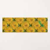 Yellow Daisy Flower Natuur Pattern Personalized Yogamat (Voorkant (horizontaal))
