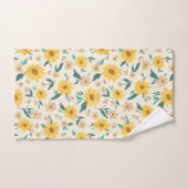 Yellow Daisy Flower Pattern Bad Handdoek (Handdoek)