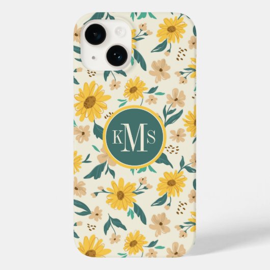 Yellow Daisy Flower Pattern Case-Mate iPhone Case (Achterkant)