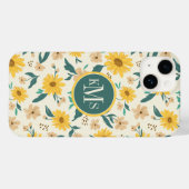 Yellow Daisy Flower Pattern Case-Mate iPhone Case (Achterkant (horizontaal))