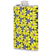 Yellow Daisy Flower Pattern Heupfles (Links)