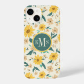 Yellow Daisy Flower Pattern iPhone Hoesje (Achterkant)