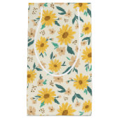 Yellow Daisy Flower Pattern Klein Cadeauzakje (Voorkant)