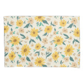 Yellow Daisy Flower Pattern Kussensloop (Voorkant)