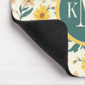 Yellow Daisy Flower Pattern Muismat (Hoek)