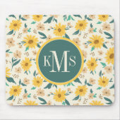Yellow Daisy Flower Pattern Muismat (Voorkant)