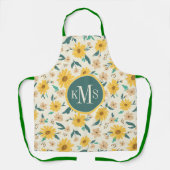 Yellow Daisy Flower Pattern Schort (Voorkant)