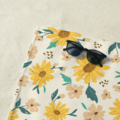 Yellow Daisy Flower Pattern Strandlaken (In situ)