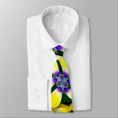 Yellow Daisy Flower Pattern Stropdas (Gebonden)