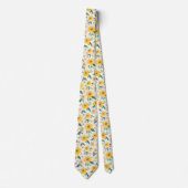 Yellow Daisy Flower Pattern Stropdas (Voorkant)