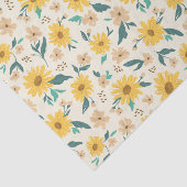Yellow Daisy Flower Pattern Tissuepapier (Detail)