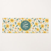 Yellow Daisy Flower Pattern Yogamat (Voorkant (horizontaal))