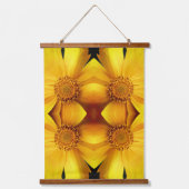 Yellow Daisy Flower Petals Abstract Hangend Wandkleed (Voorkant)