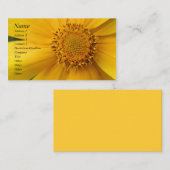 Yellow Daisy Flower Petals Visitekaartje (Voorkant / Achterkant)