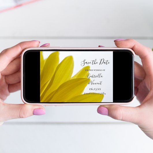 Yellow Daisy Flower Petals Weddenschap Save the Da Save The Date