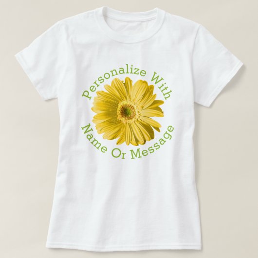 Yellow Daisy Flower T-shirt (Design voorkant)