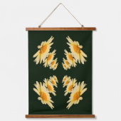 Yellow Daisy Flowers Abstract Hangend Wandkleed (Voorkant)
