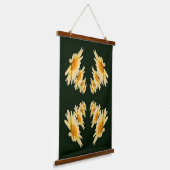 Yellow Daisy Flowers Abstract Hangend Wandkleed (Gebogen)