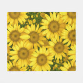 Yellow Daisy Flowers Fleece Deken (Voorkant (Horizontaal))