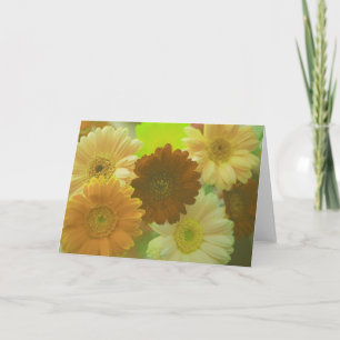 Yellow Daisy Flowers Fotonotitie of Wenskaart Kaart