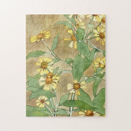 Yellow Daisy Flowers Garden  stijl kunst Legpuzzel (Verticaal)