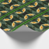 Yellow Daisy Flowers gepersonaliseerd Cadeaupapier (Hoek)