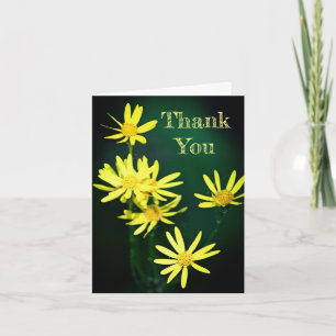 Yellow Daisy Flowers gepersonaliseerd Hartelijk da Bedankkaart