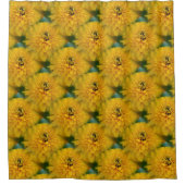 Yellow Daisy Flowers Pattern Douchegordijn (Voorkant)