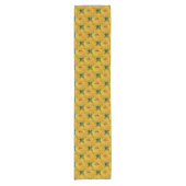 Yellow Daisy Flowers Pattern Korte Tafelloper (Voorkant)