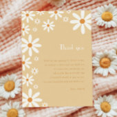 Yellow Daisy Girl 1st Birthday Flower Theme Bedankkaart