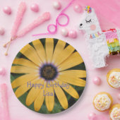 Yellow Daisy Happy Birthday Papieren Bordje (Feest)