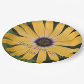 Yellow Daisy Happy Birthday Papieren Bordje (Gekanteld)