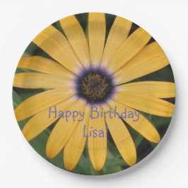 Yellow Daisy Happy Birthday Papieren Bordje