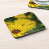 Yellow Daisy Helenium Bier Onderzetter (Linkerzijde)