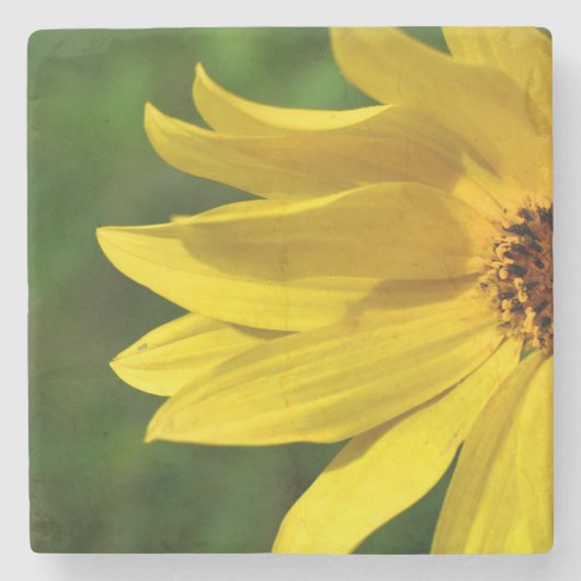 Yellow Daisy Helenium Stenen Onderzetter (Voorkant)
